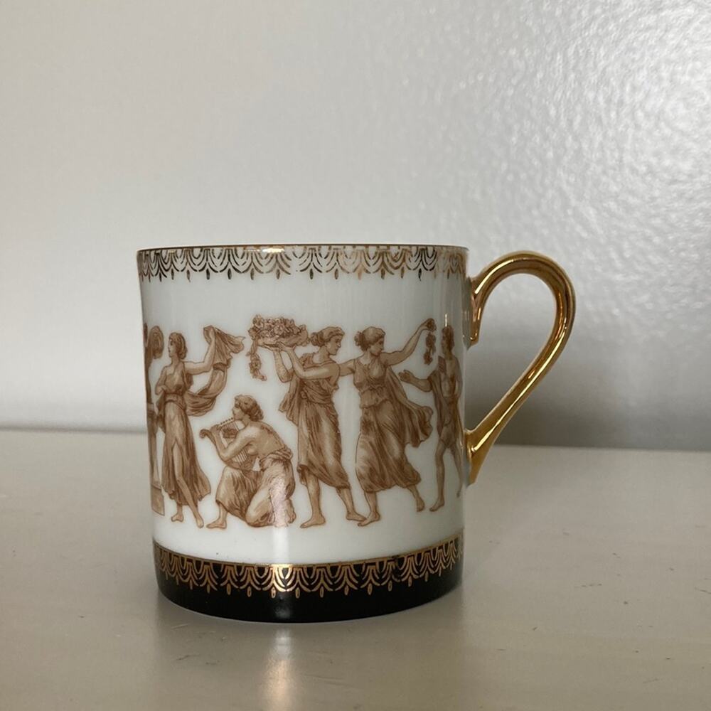 Vintage Royal Crown Green Classic Bone China Mug